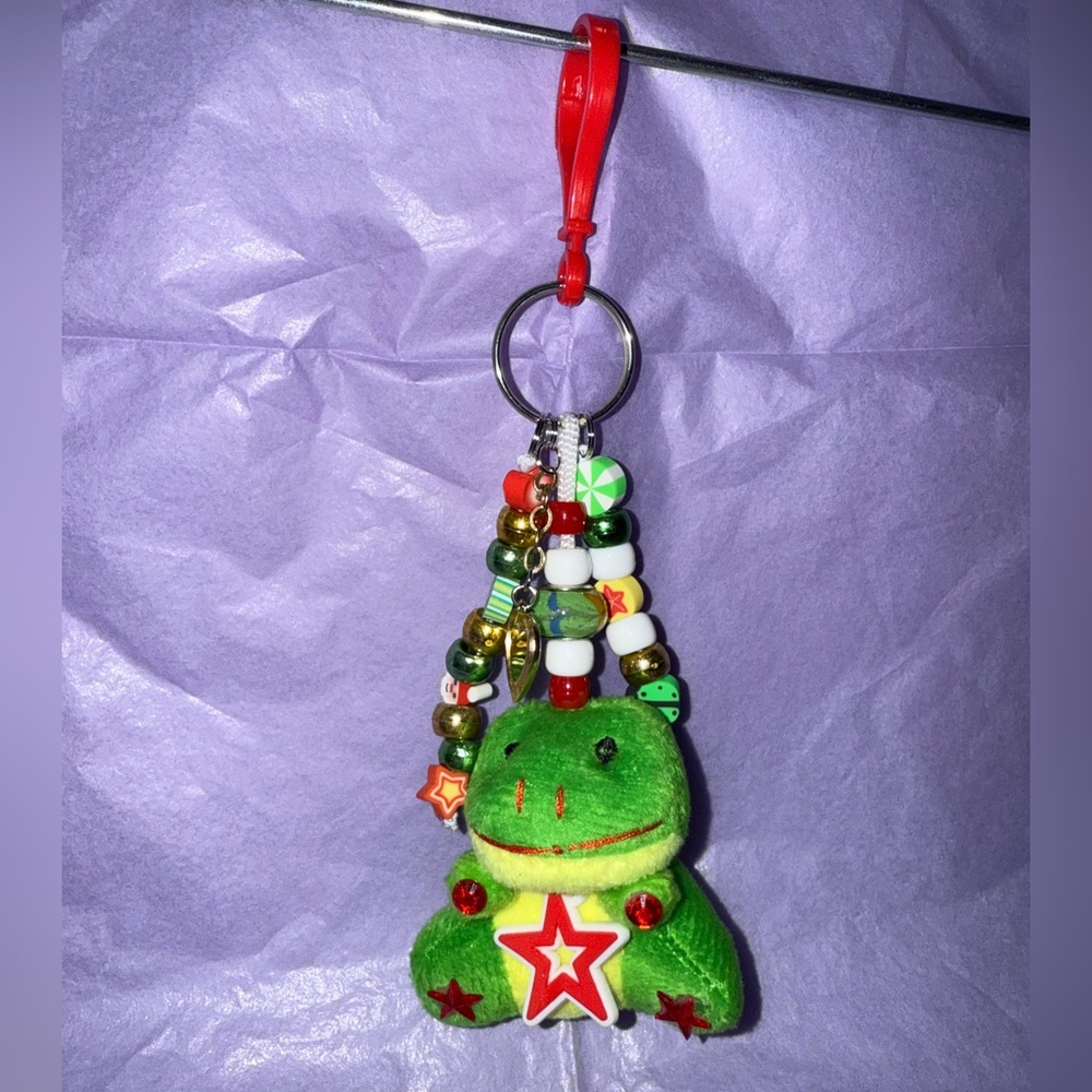 🩷 $3 Bundle One of a Kind Frog Backpack Bag Charm Buddy